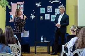 Spotkanie uczniów I LO z prezesem Spomleku-13110