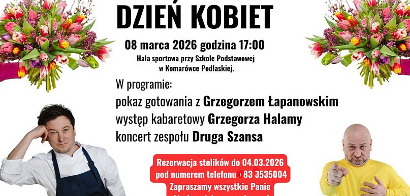 Gminny Dzień Kobiet w Komarówce Podlaskiej - zapowiedź