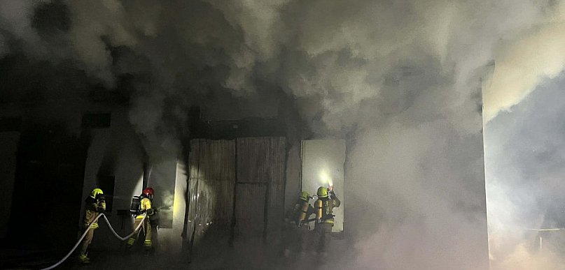 Pożar warsztatu w Branicy Suchowolskiej