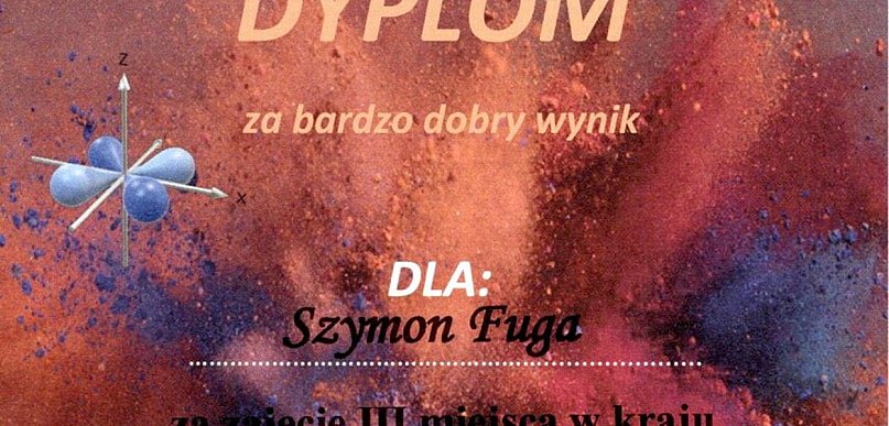 Uczeń I LO trzeci w konkursie chemicznym