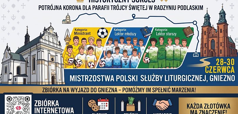 Zbiórka na wyjazd na turniej piłkarski dla ministrantów