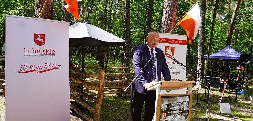 Wystąpienie Leszka Kokoszkiewicza z uroczystości w lesie Baran