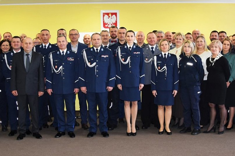 Powitanie nowego komendanta policji w Radzyniu