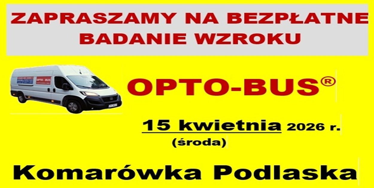 Bezpłatne badanie wzroku w Komarówce - zapowiedź