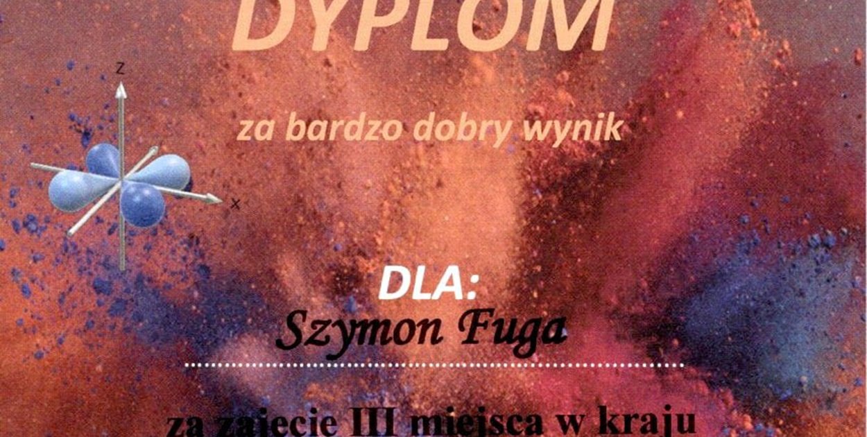 Uczeń I LO trzeci w konkursie chemicznym